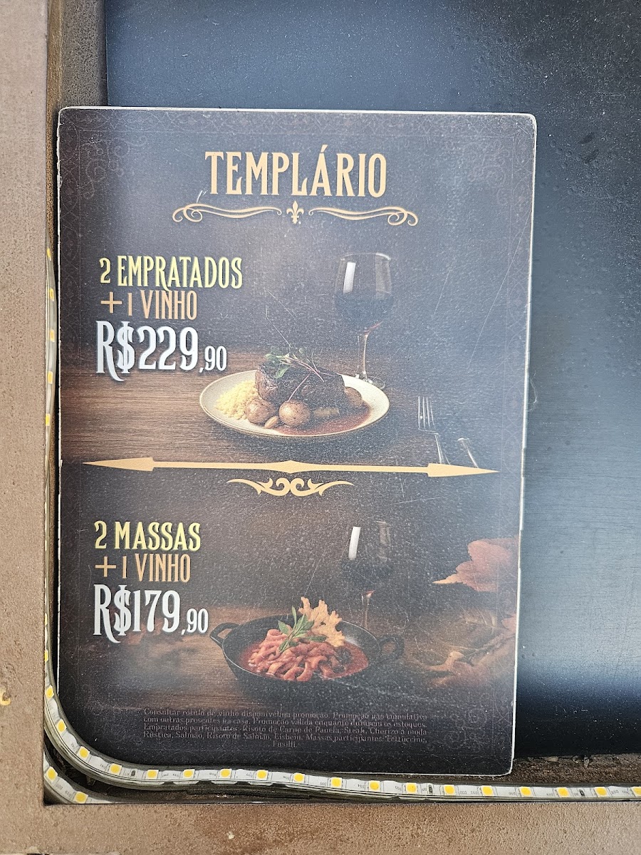 Menu Templário, Restaurante E Choperia-2