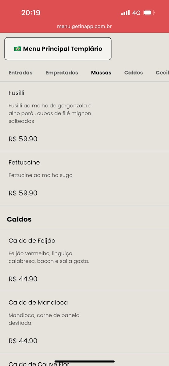 Menu Templário, Restaurante E Choperia-5
