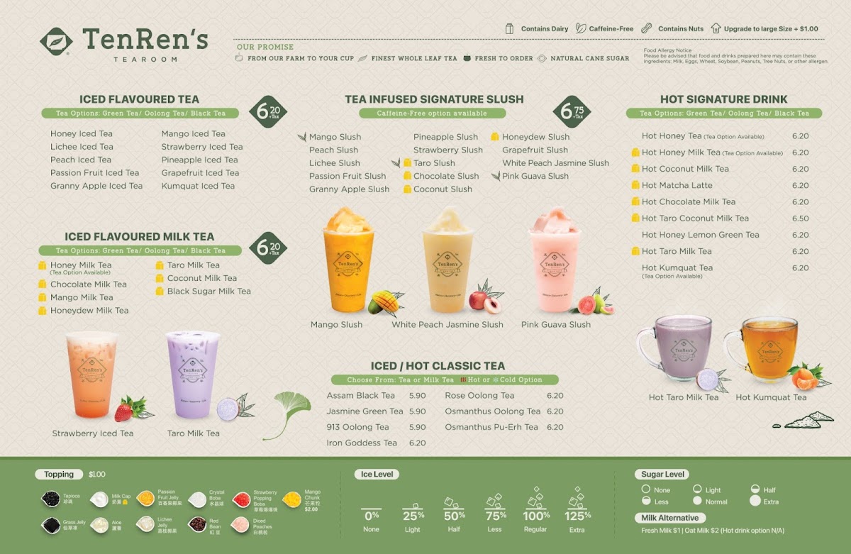 Menu Ten Ren's Tea-1