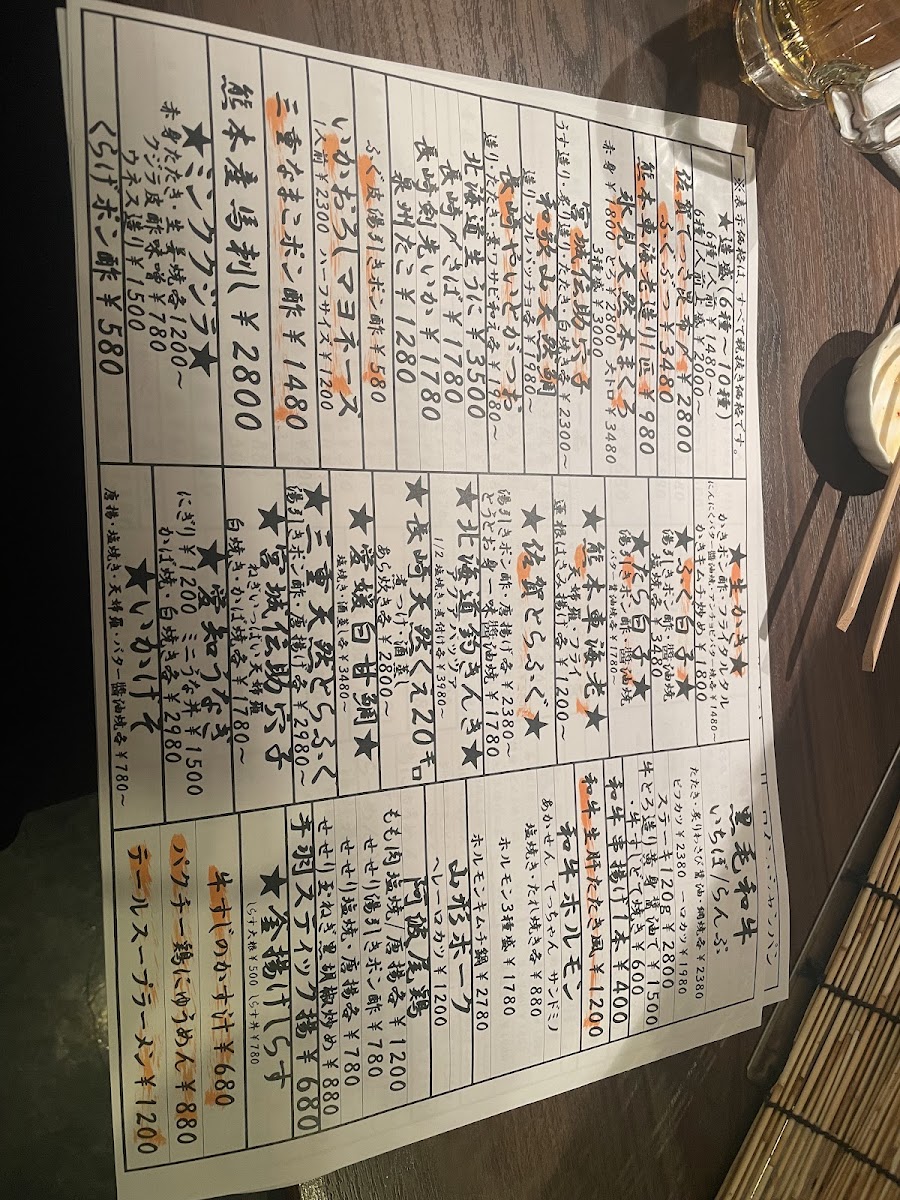 Menu Tenbinbo-1
