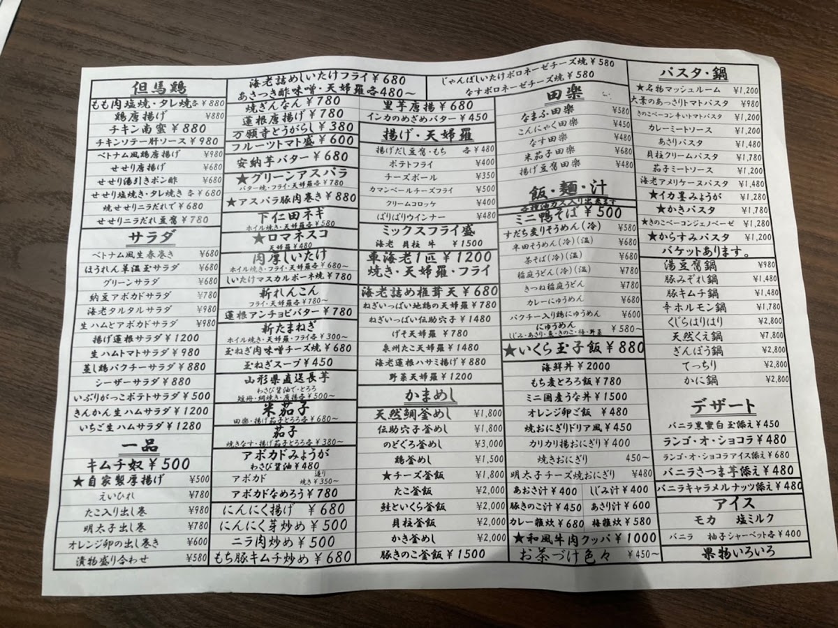 Menu Tenbinbo-2