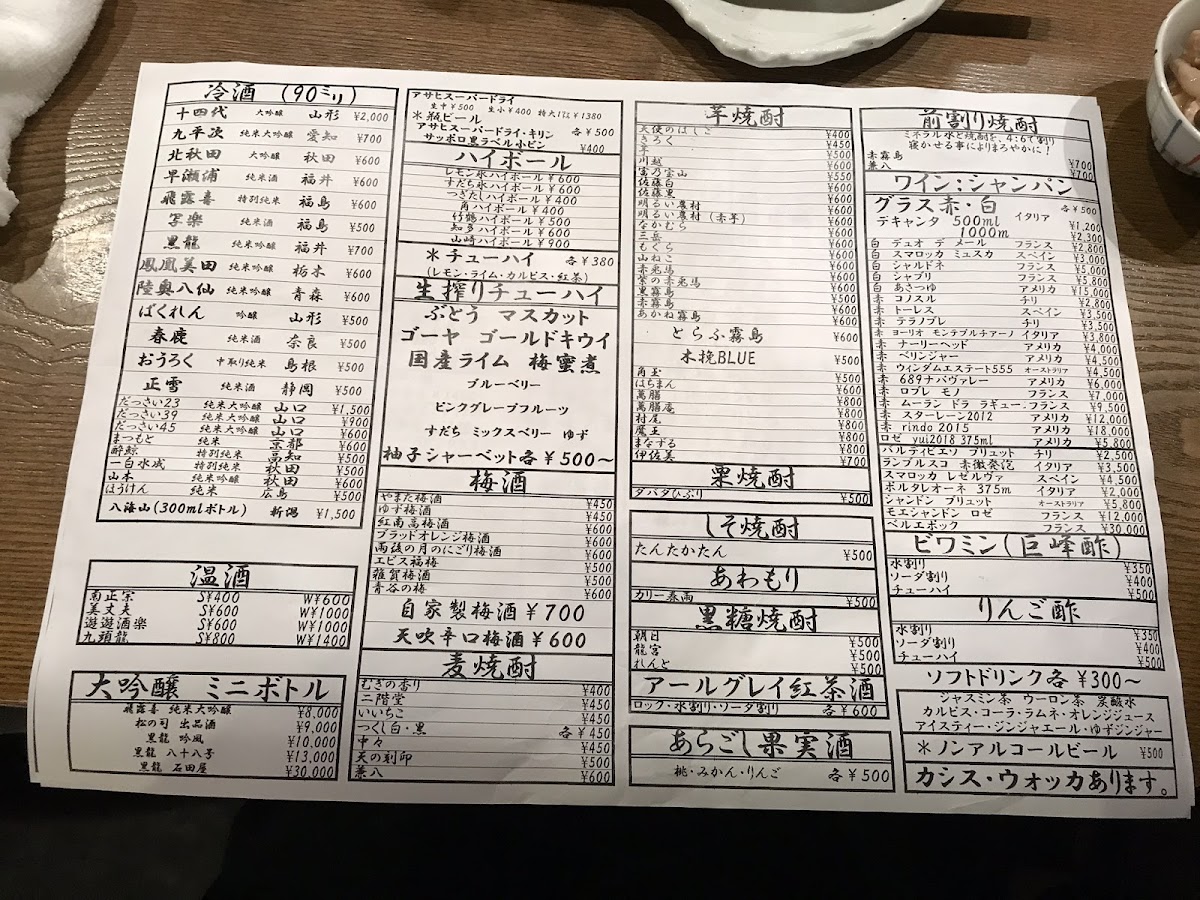 Menu Tenbinbo-8