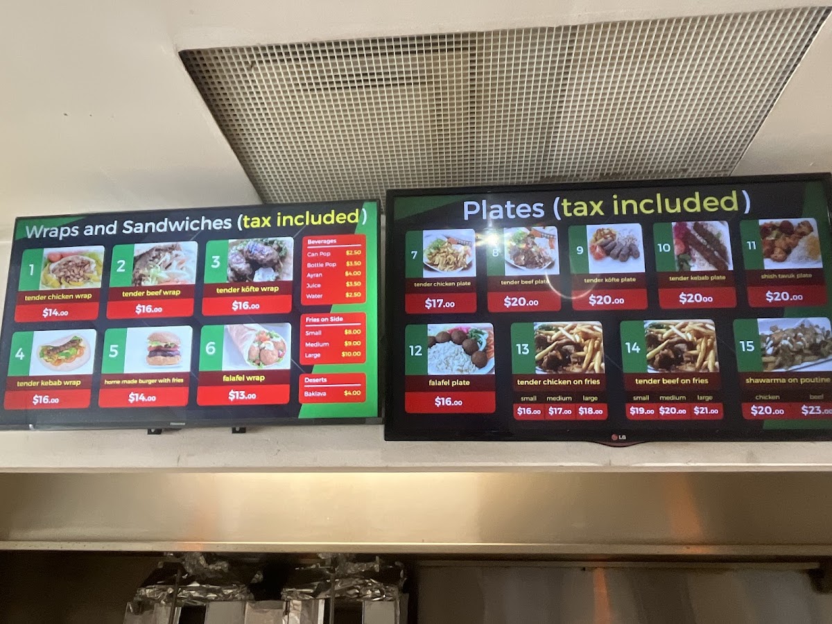 Menu Tender Shawarma & Grill-1
