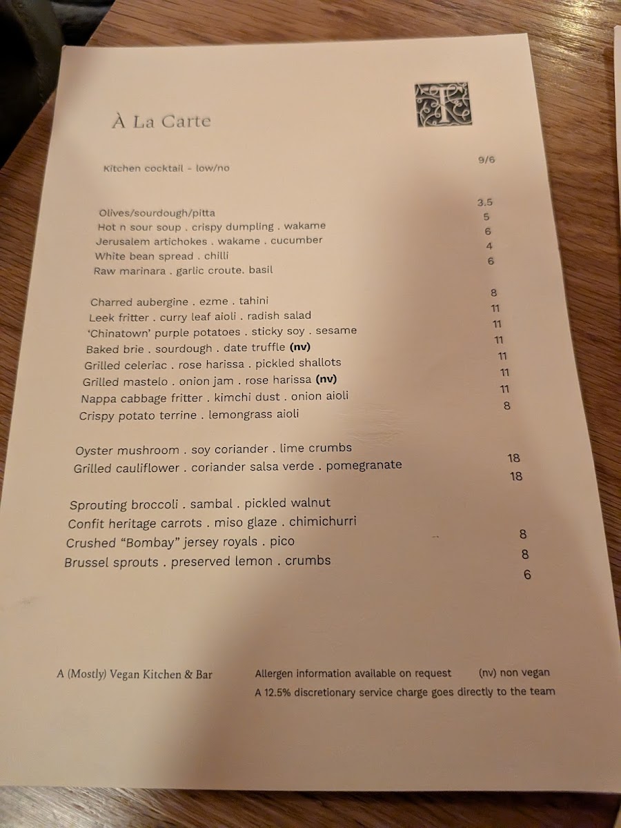 Menu Tendril - A (Mostly) Vegan Kitchen & Bar-3