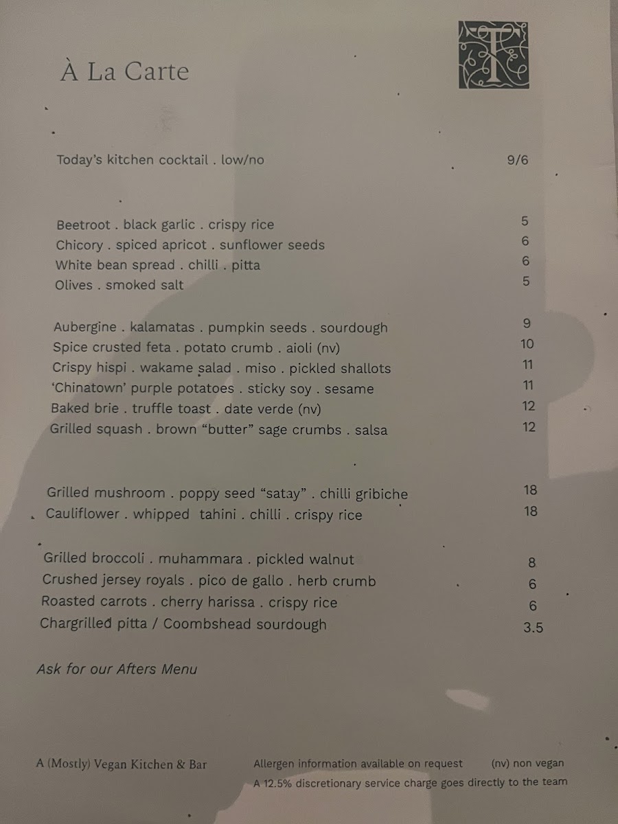 Menu Tendril - A (Mostly) Vegan Kitchen & Bar-6