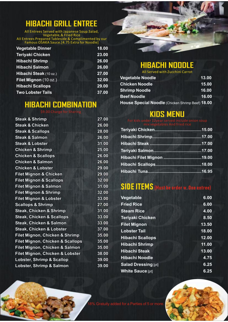 Menu Tengu Japanese Steakhouse-4