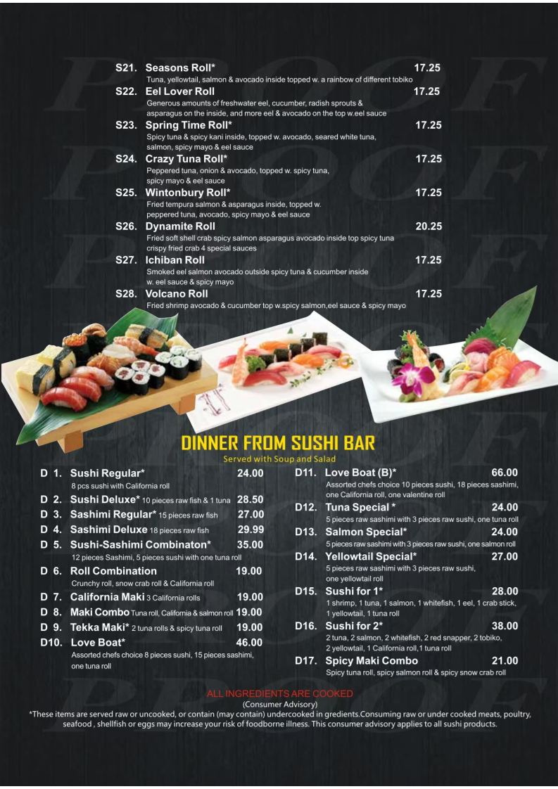 Menu Tengu Japanese Steakhouse-5