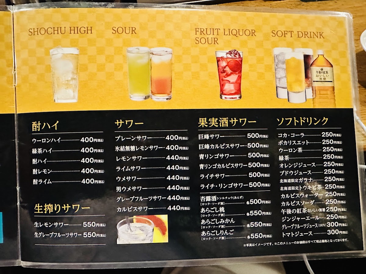 Menu Tenkin-6