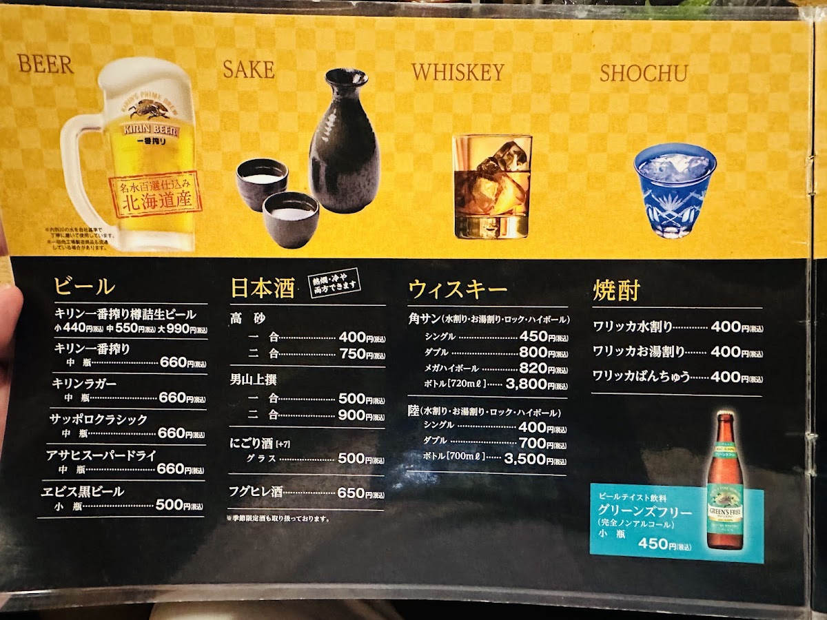 Menu Tenkin-9