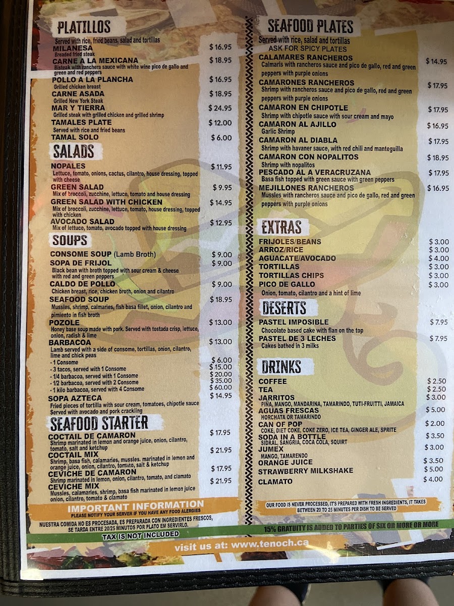 Menu Tenoch Grill And Bar-1