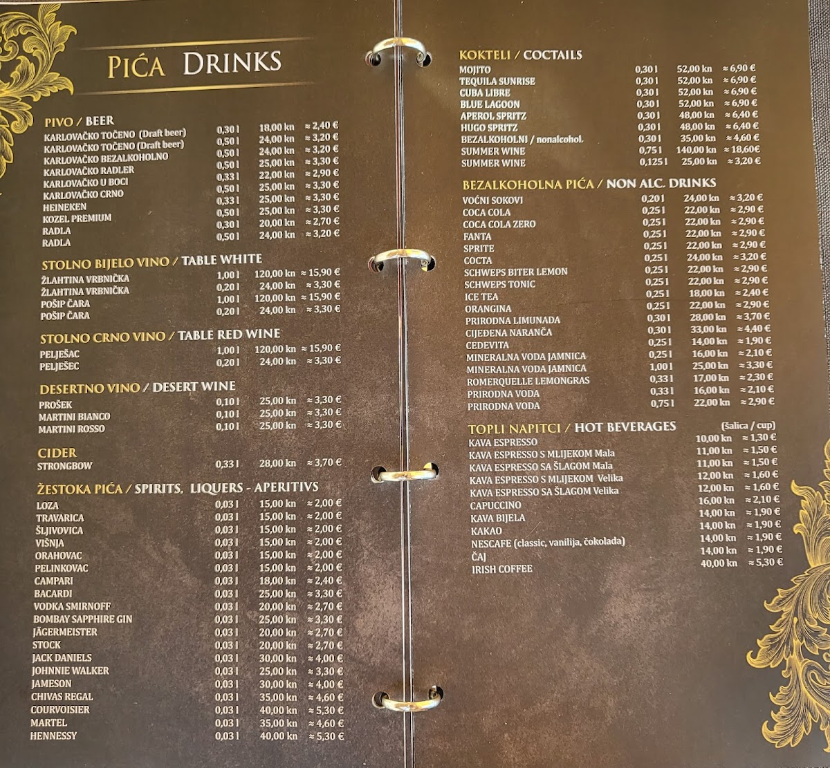 Menu Tenor-1