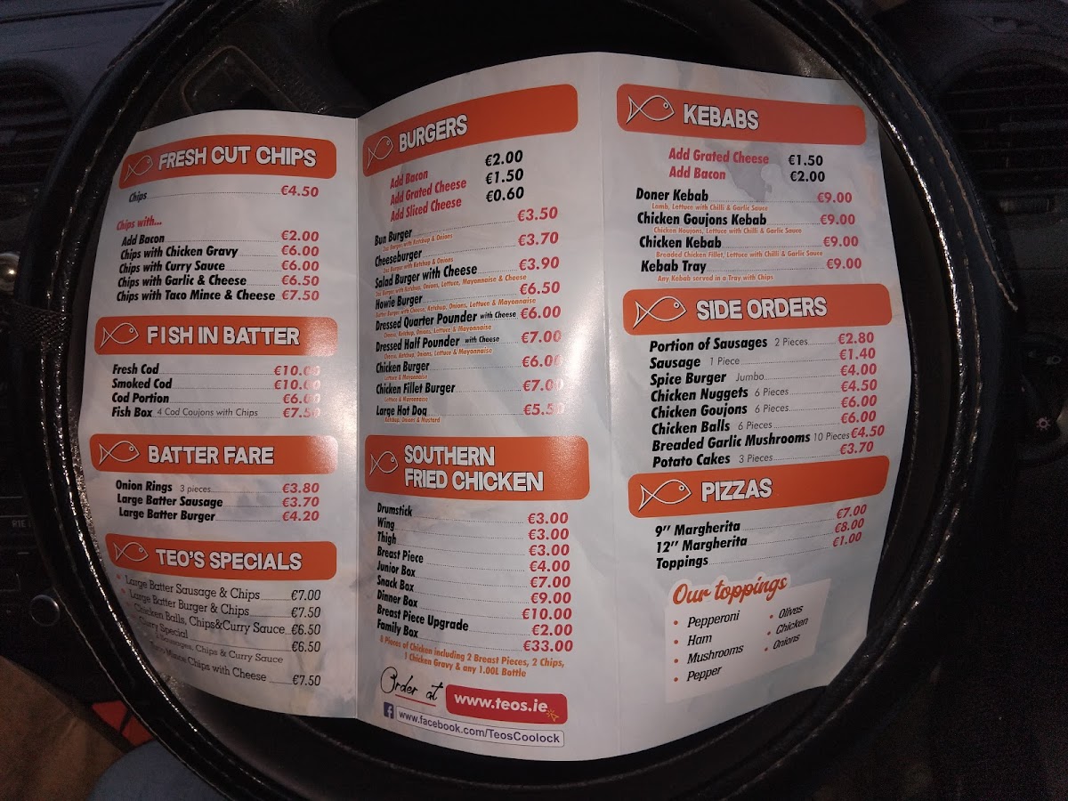 Menu Teo's Chipper Coolock Take Away & Delivery-2