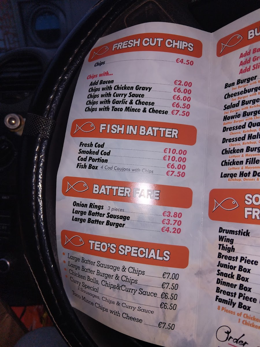Menu Teo's Chipper Coolock Take Away & Delivery-4