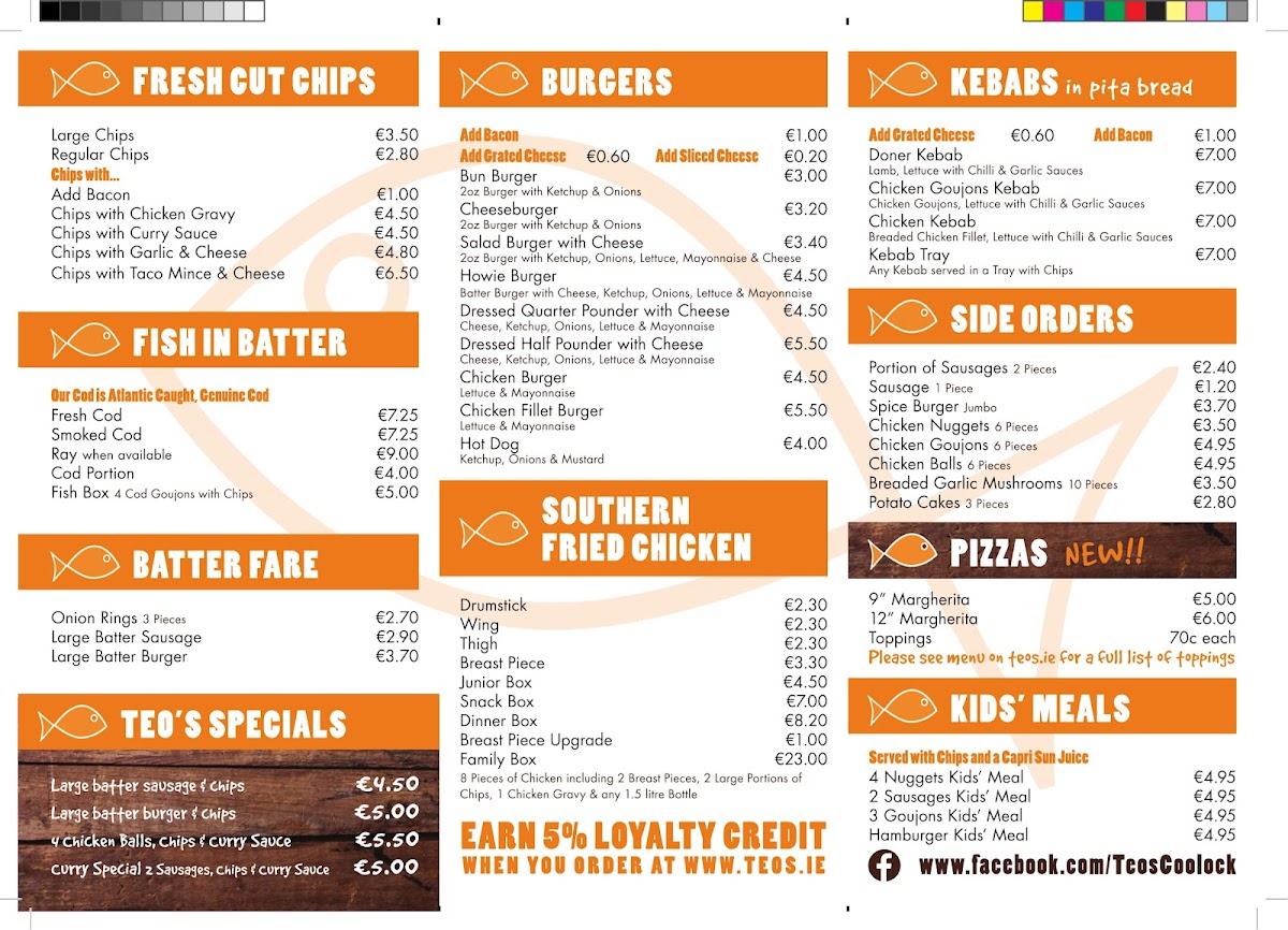 Menu Teo's Chipper Coolock Take Away & Delivery-6