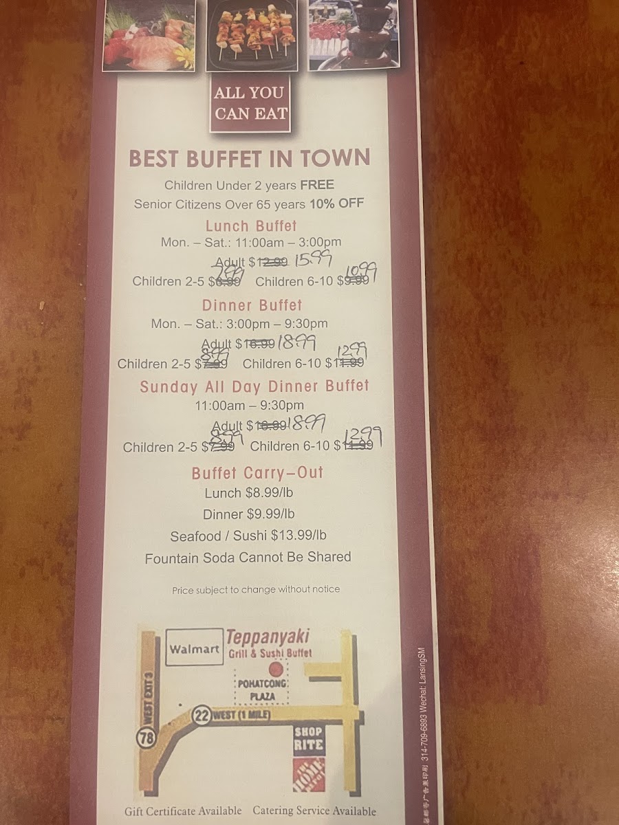 Menu Teppanyaki Grill & Sushi Buffet (Cajun Seafood Restaurant)-2