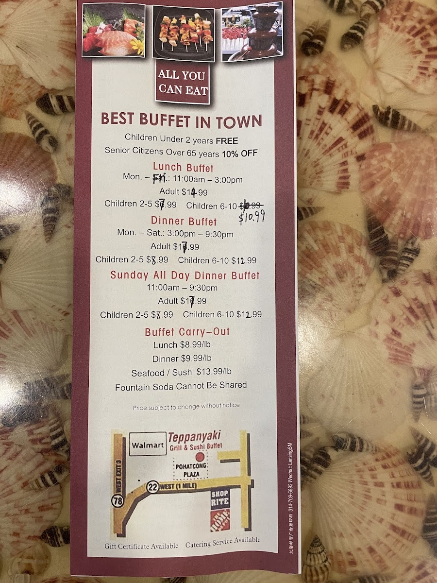 Menu Teppanyaki Grill & Sushi Buffet (Cajun Seafood Restaurant)-3