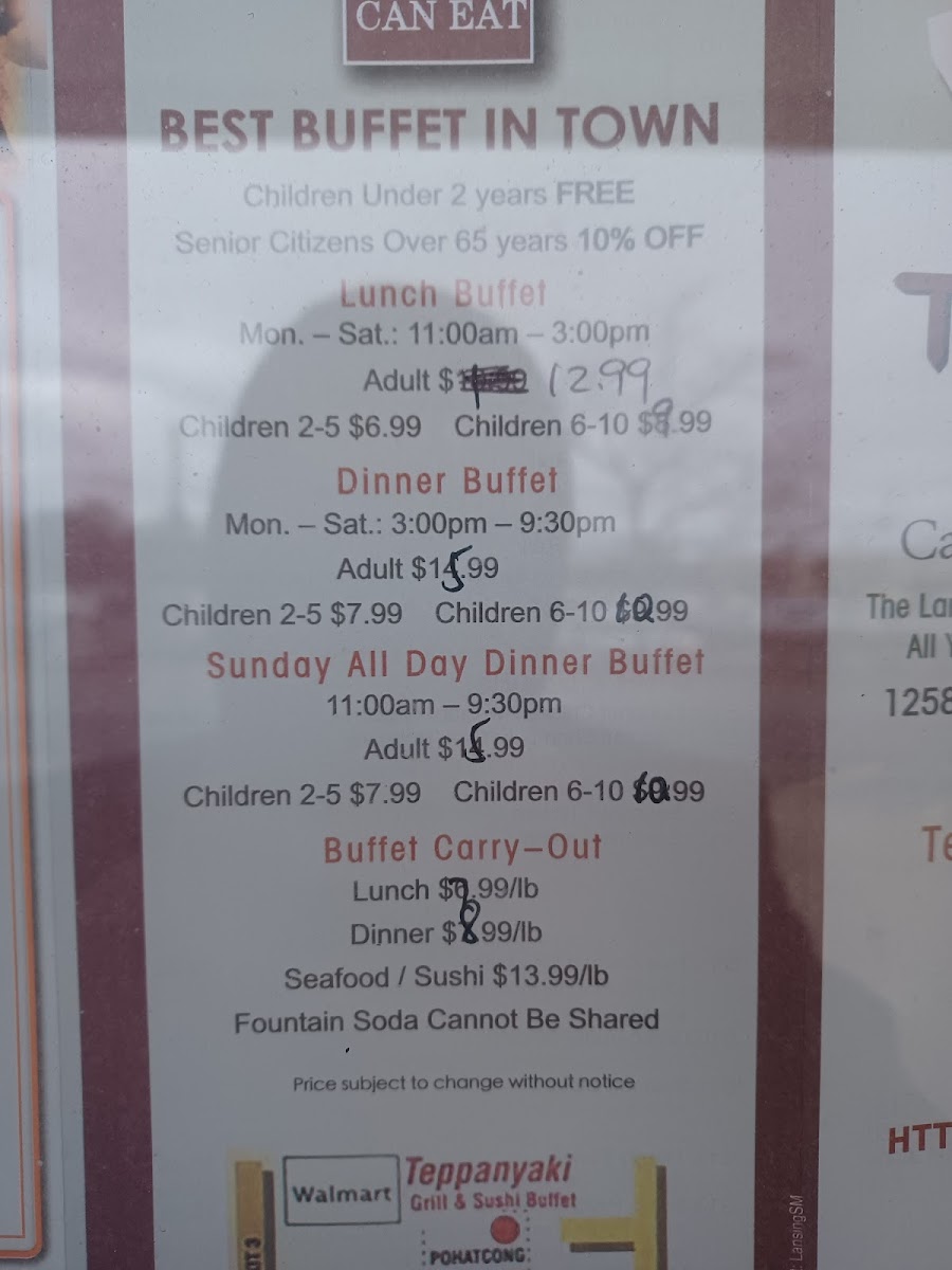 Menu Teppanyaki Grill & Sushi Buffet (Cajun Seafood Restaurant)-6
