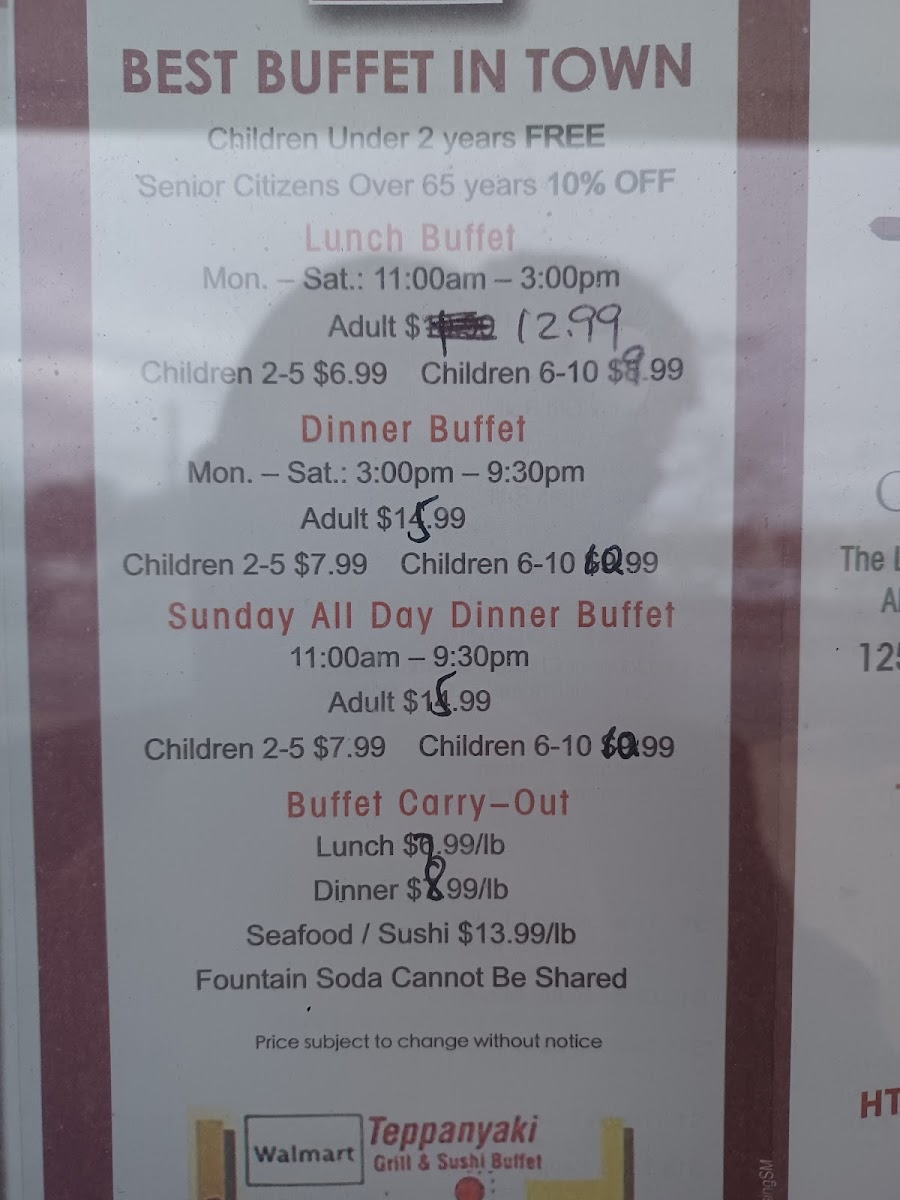 Menu Teppanyaki Grill & Sushi Buffet (Cajun Seafood Restaurant)-8