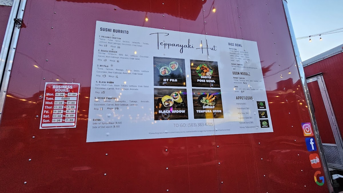 Menu Teppanyaki Hut - North Portland-1