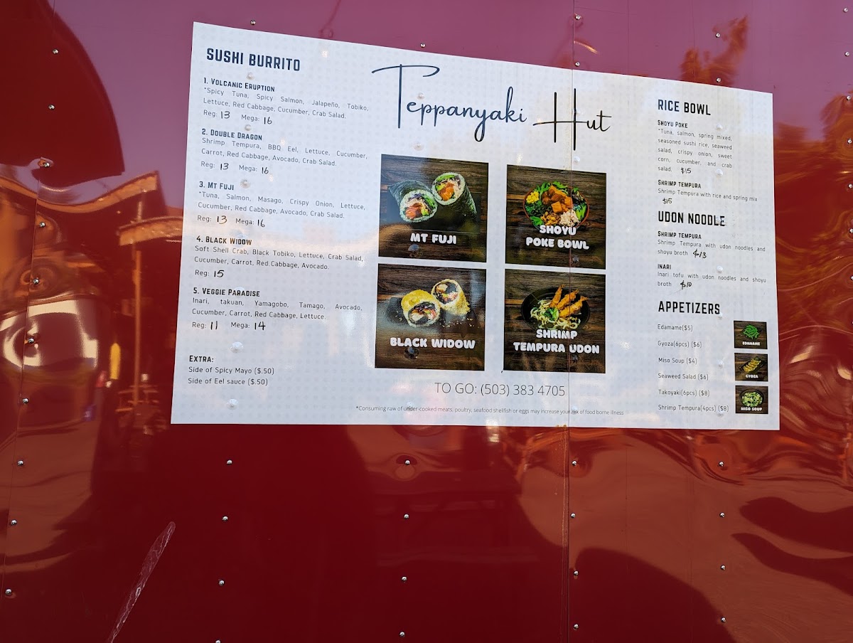 Menu Teppanyaki Hut - North Portland-2