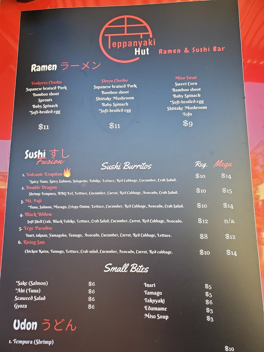 Menu Teppanyaki Hut - North Portland-9