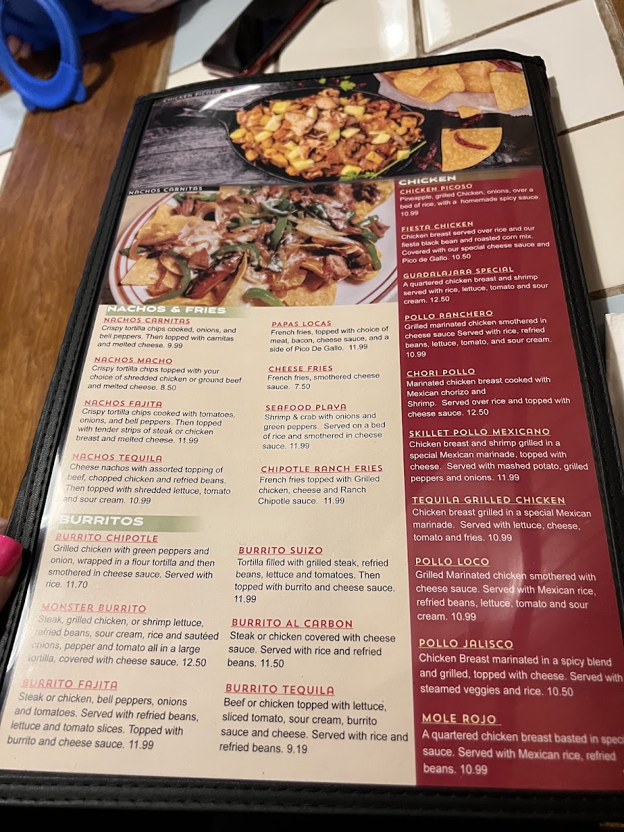 Menu Tequila Mexican Restaurant - West Side-10