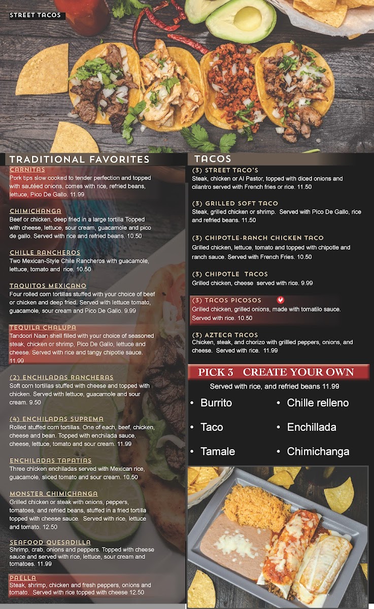 Menu Tequila Mexican Restaurant - West Side-3