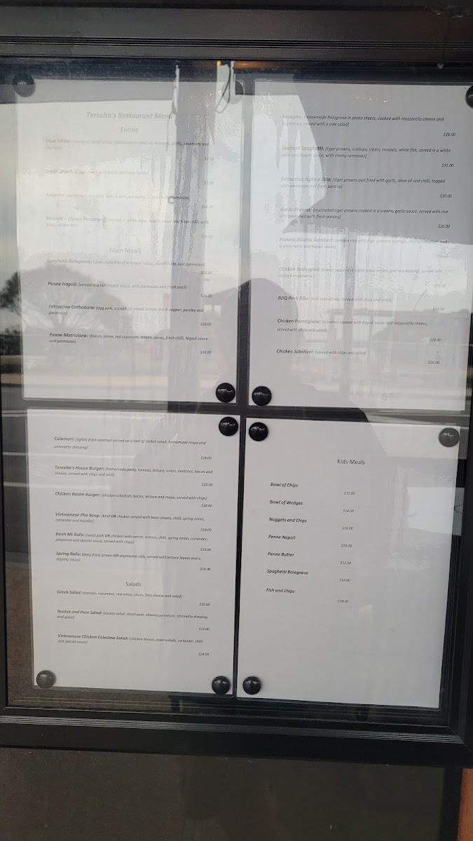 Menu Teresita's-1