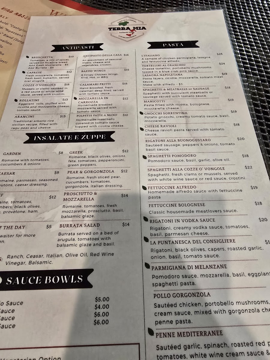 Menu Terra Mia Italian Bistro & Pizzeria-3