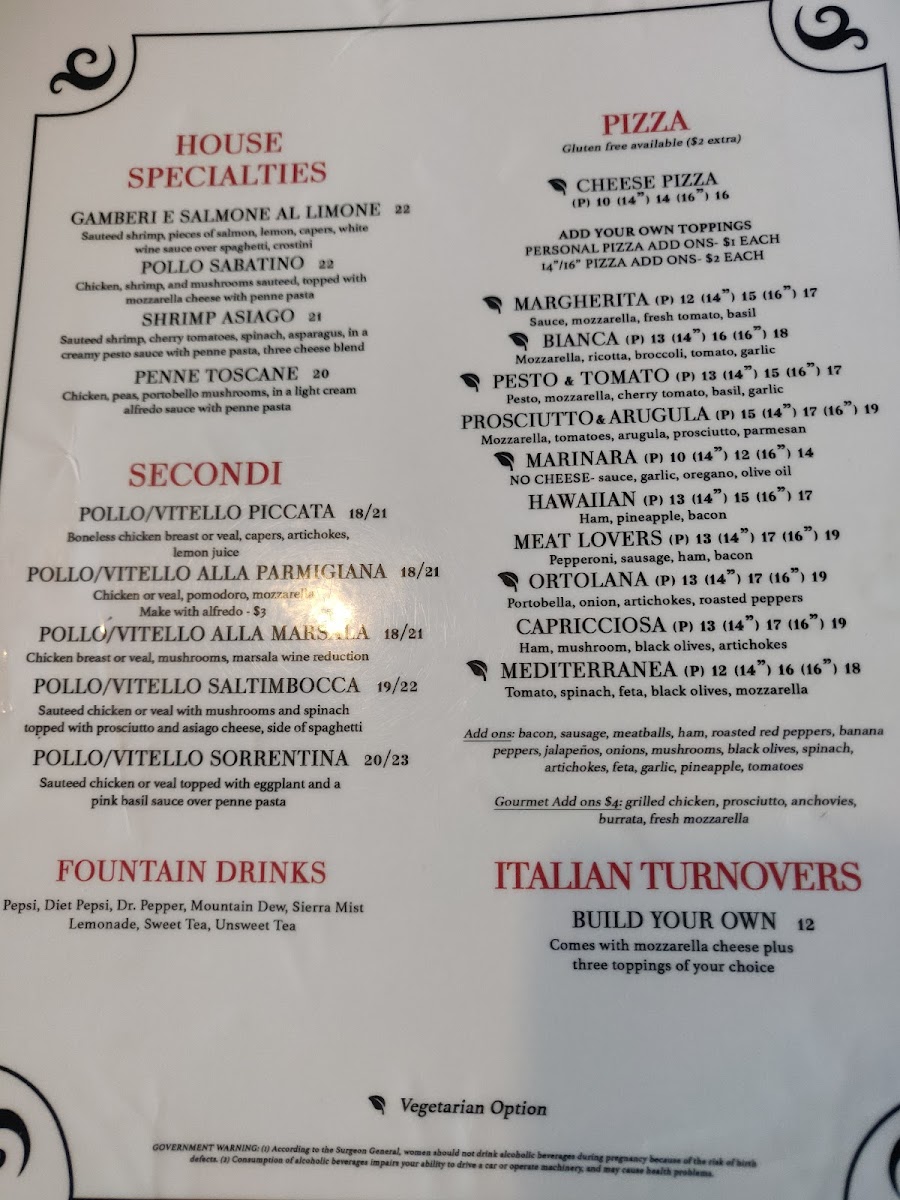 Menu Terra Mia Italian Bistro & Pizzeria-9
