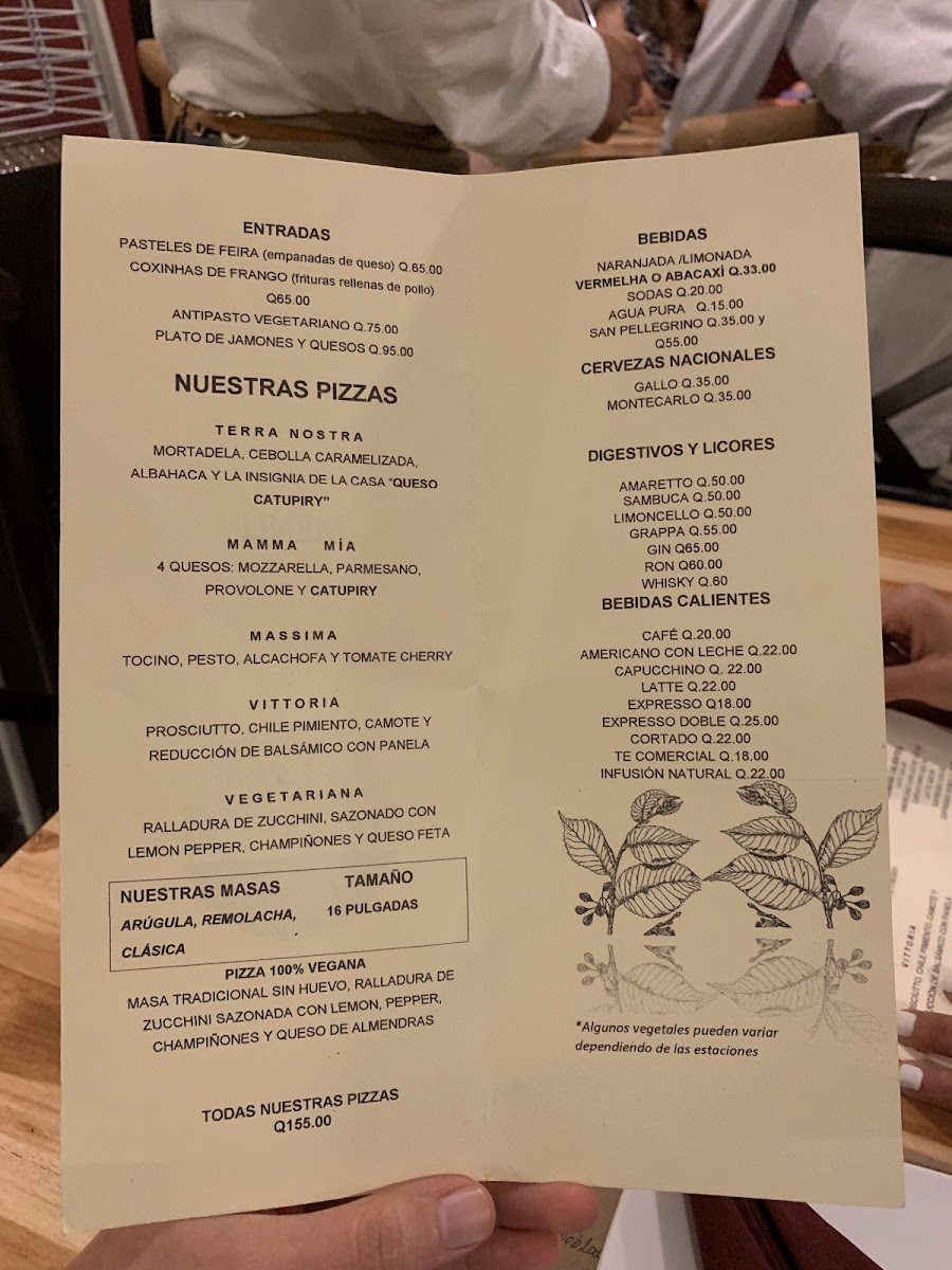 Menu Terra Nostra Pizzeria Gourmet-1