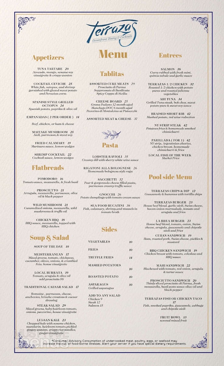 Menu Terrazas At Lyfe Hollywood - Oceanfront Rooftop @ Lyfe Resort-3