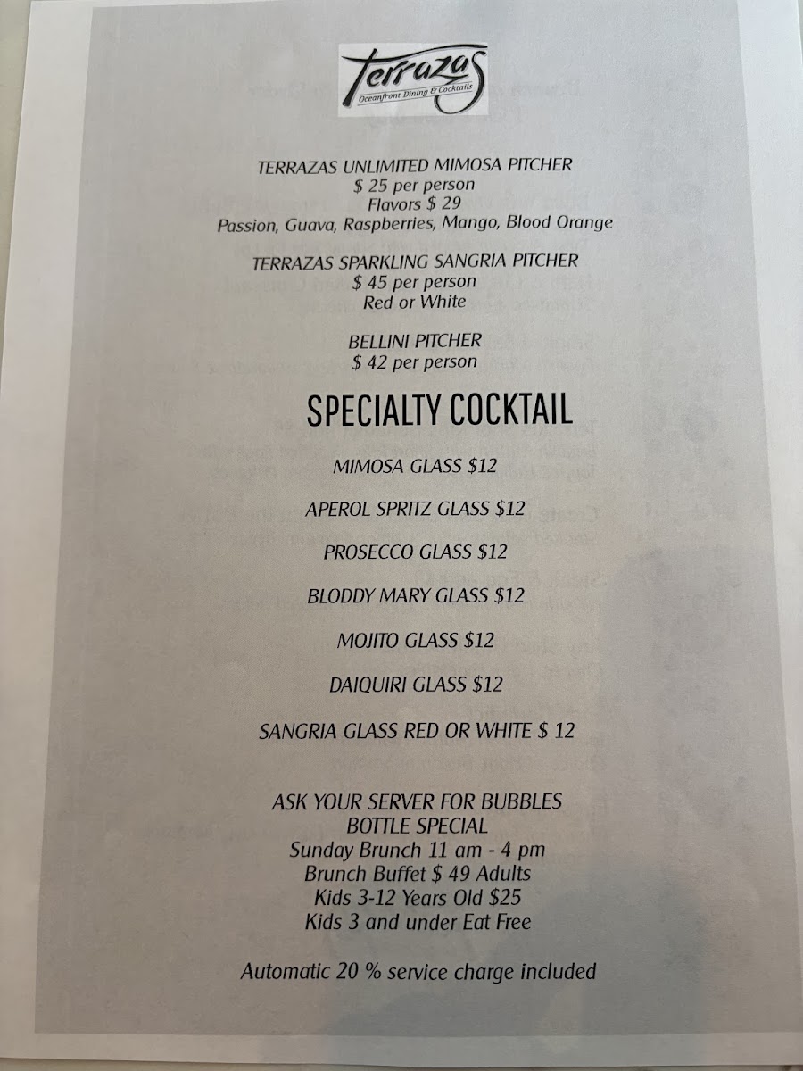 Menu Terrazas At Lyfe Hollywood - Oceanfront Rooftop @ Lyfe Resort-4