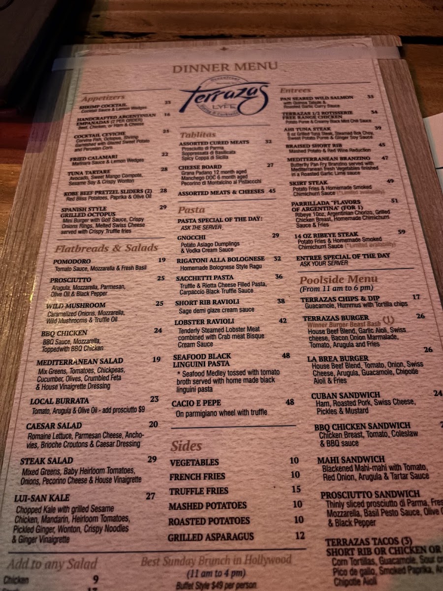 Menu Terrazas At Lyfe Hollywood - Oceanfront Rooftop @ Lyfe Resort-5