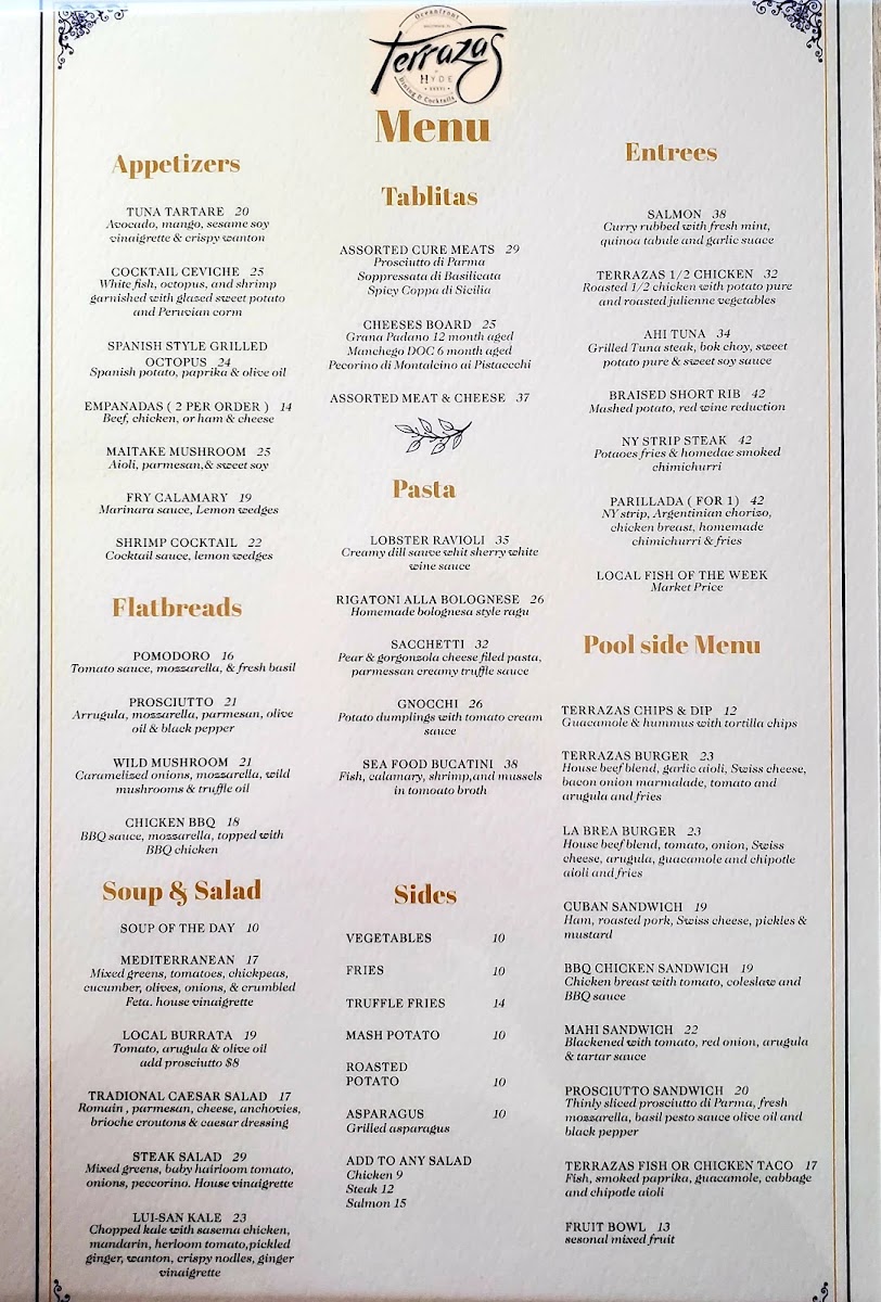 Menu Terrazas At Lyfe Hollywood - Oceanfront Rooftop @ Lyfe Resort-8