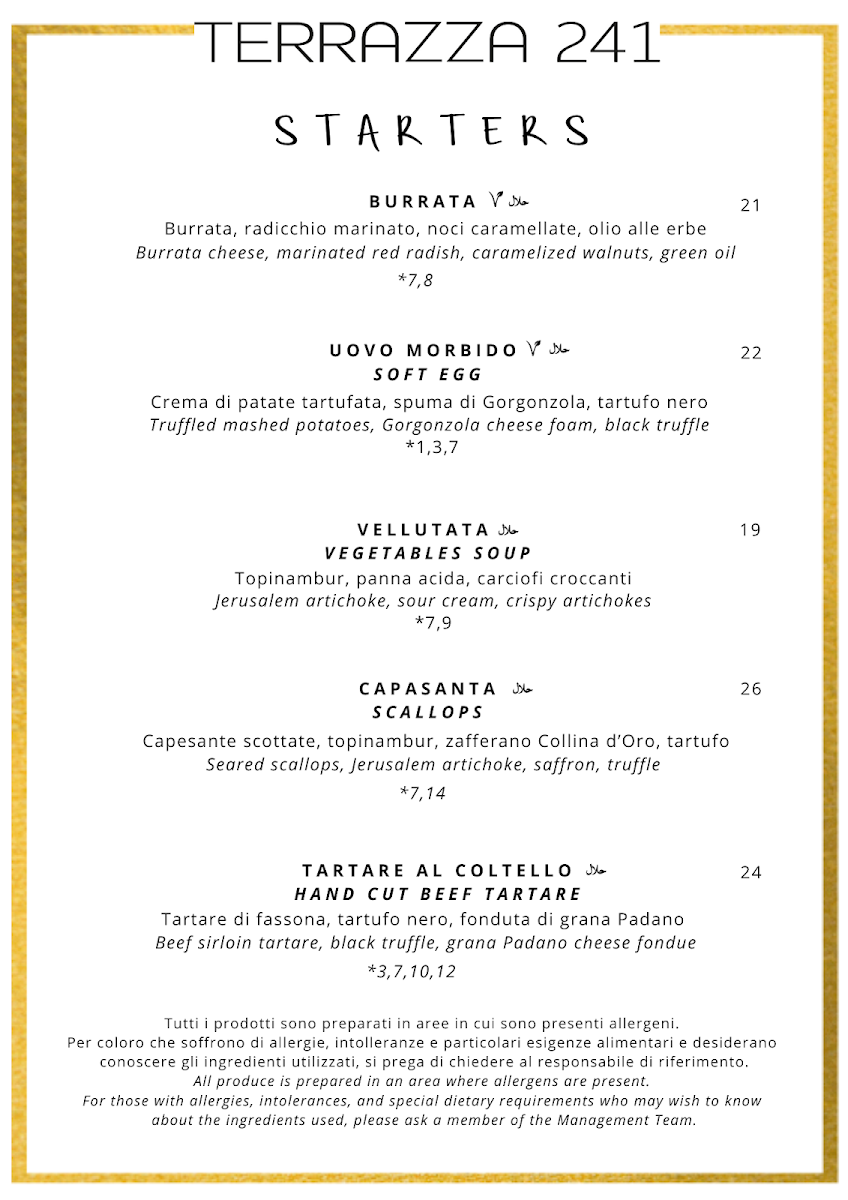 Menu Terrazza 241-4