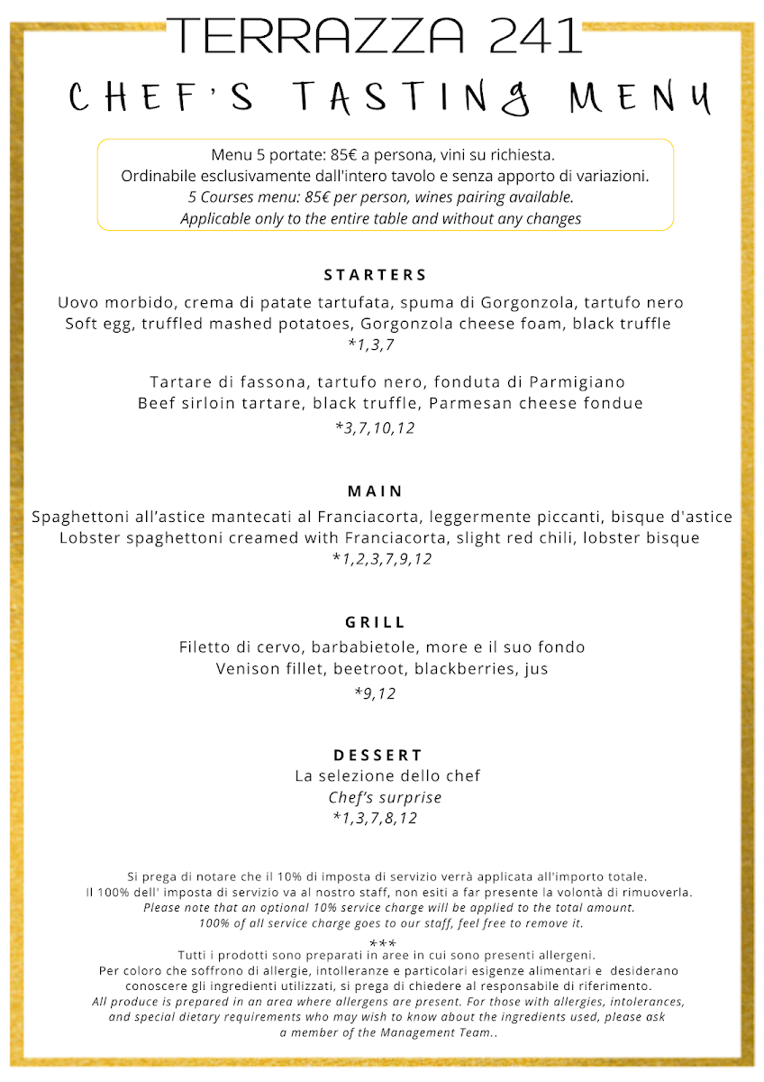 Menu Terrazza 241-5