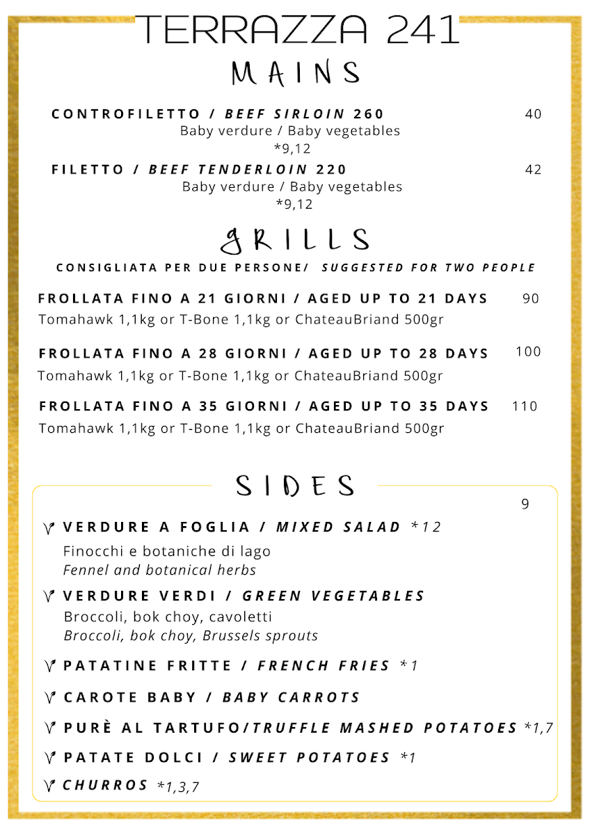 Menu Terrazza 241-6