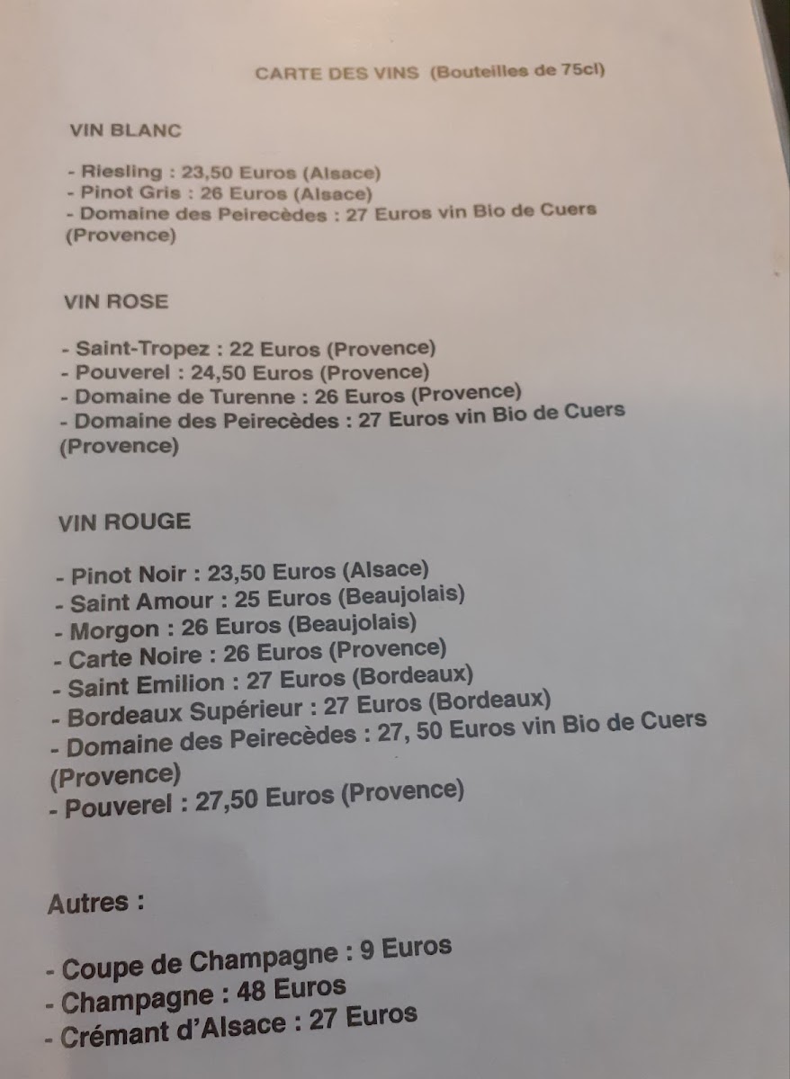 Menu Terre De Vignes-1