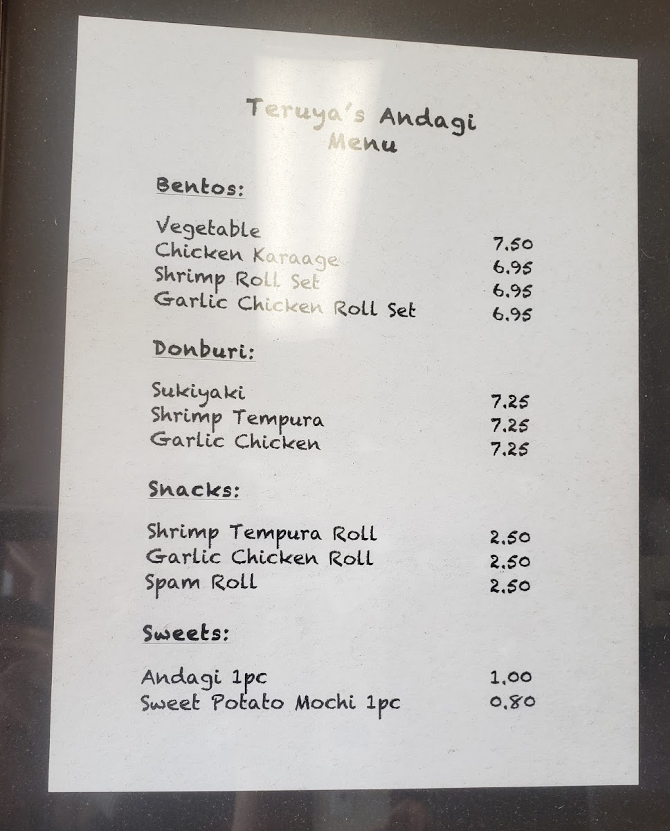 Menu Teruya's Andagi-2