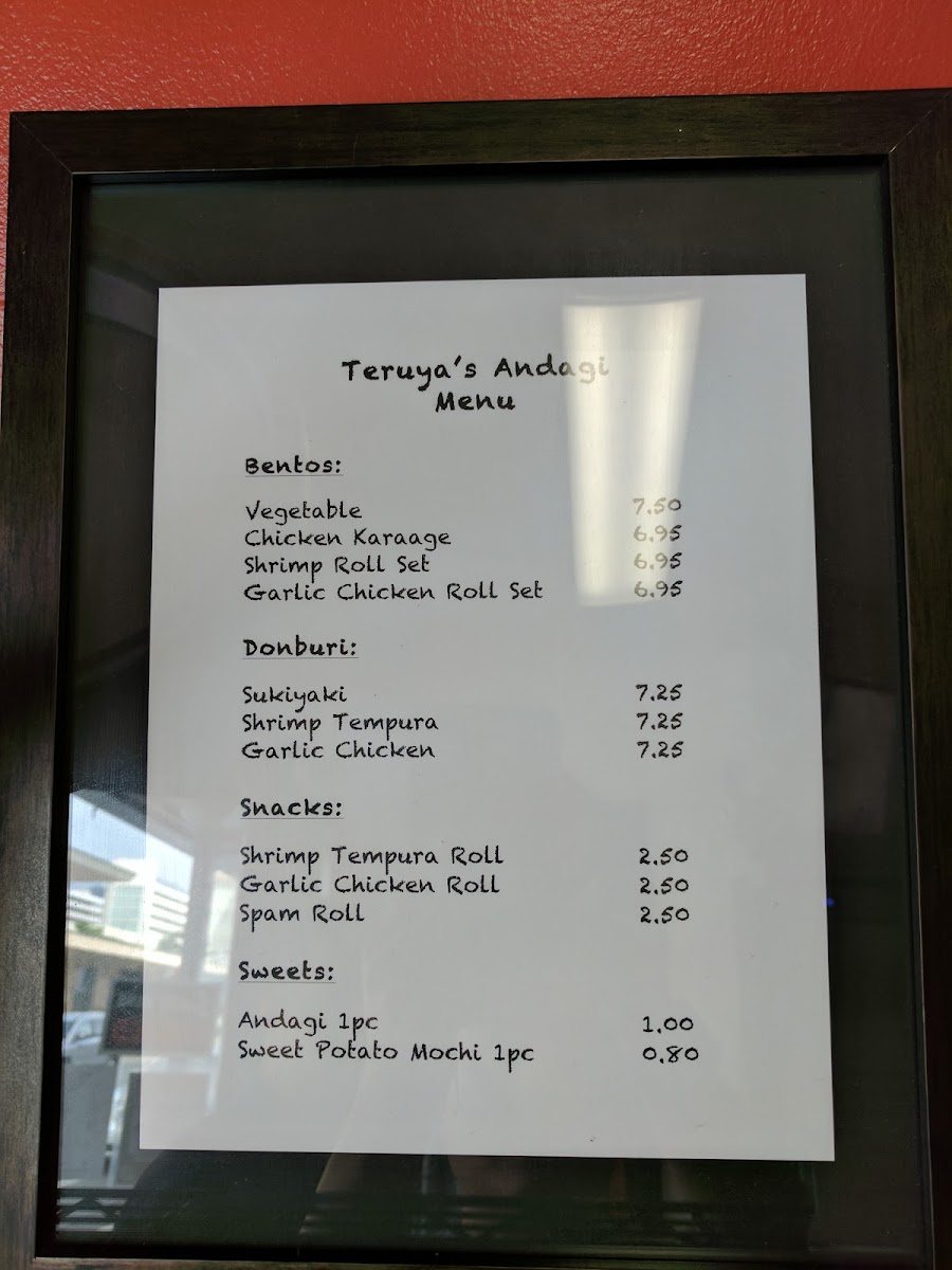 Menu Teruya's Andagi-6