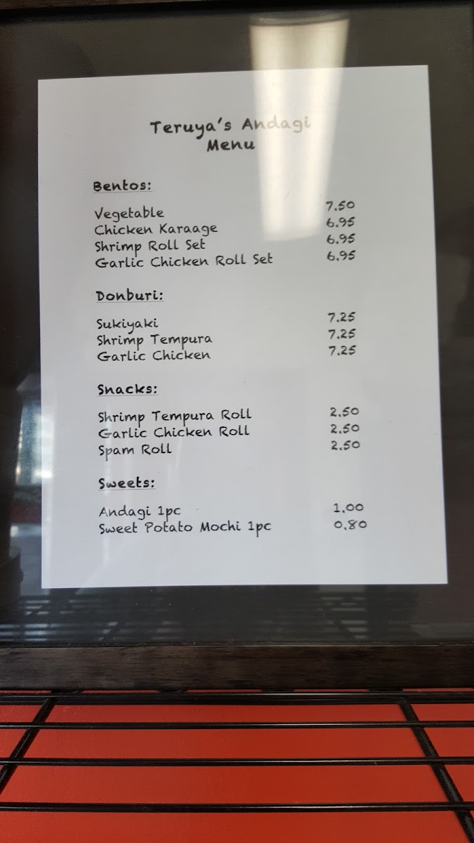 Menu Teruya's Andagi-8
