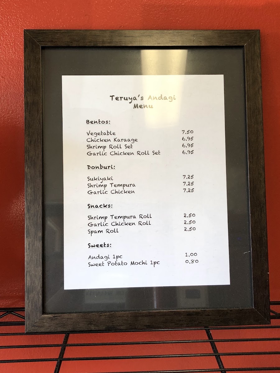 Menu Teruya's Andagi-9