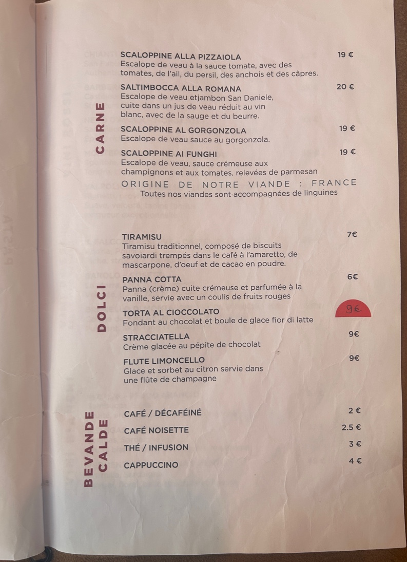 Menu Tesoro D'italia - Rougemont-7
