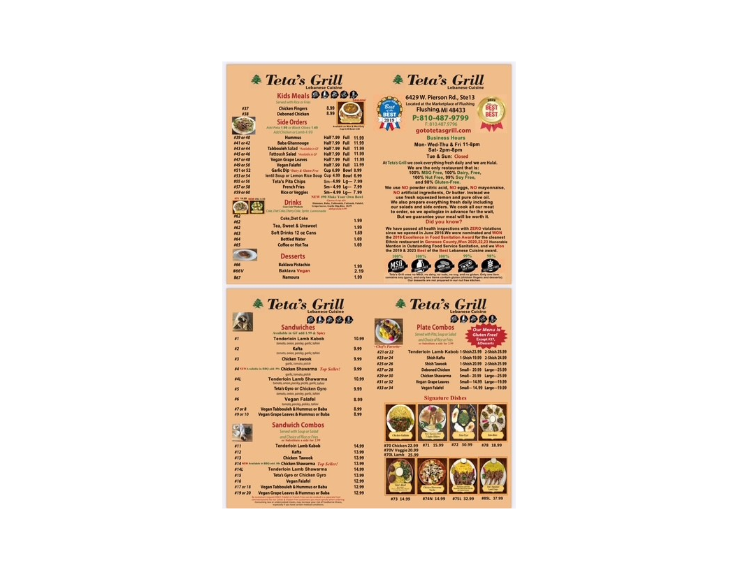 Menu Teta's Grill Lebanese Cuisine-3