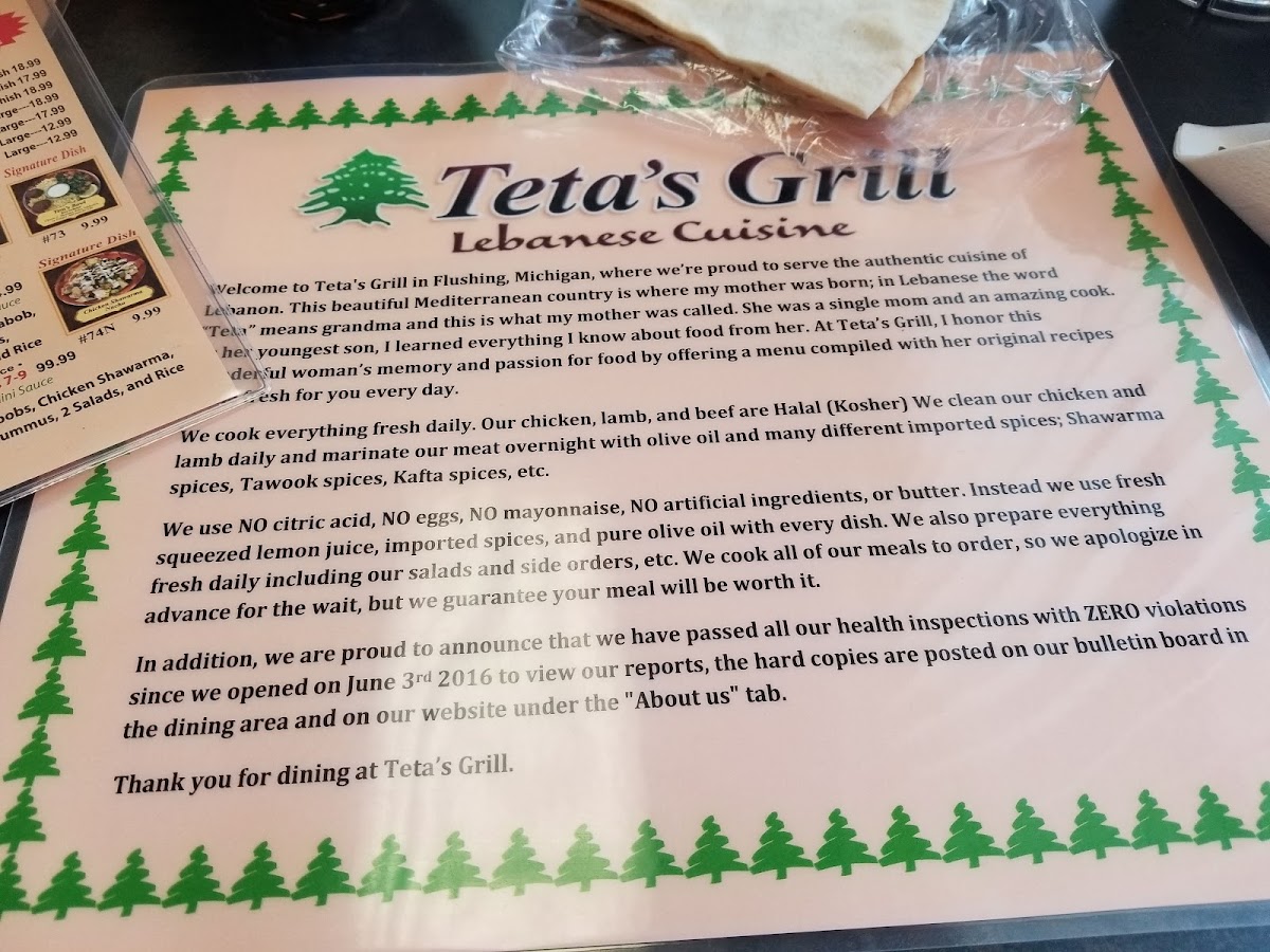 Menu Teta's Grill Lebanese Cuisine-8