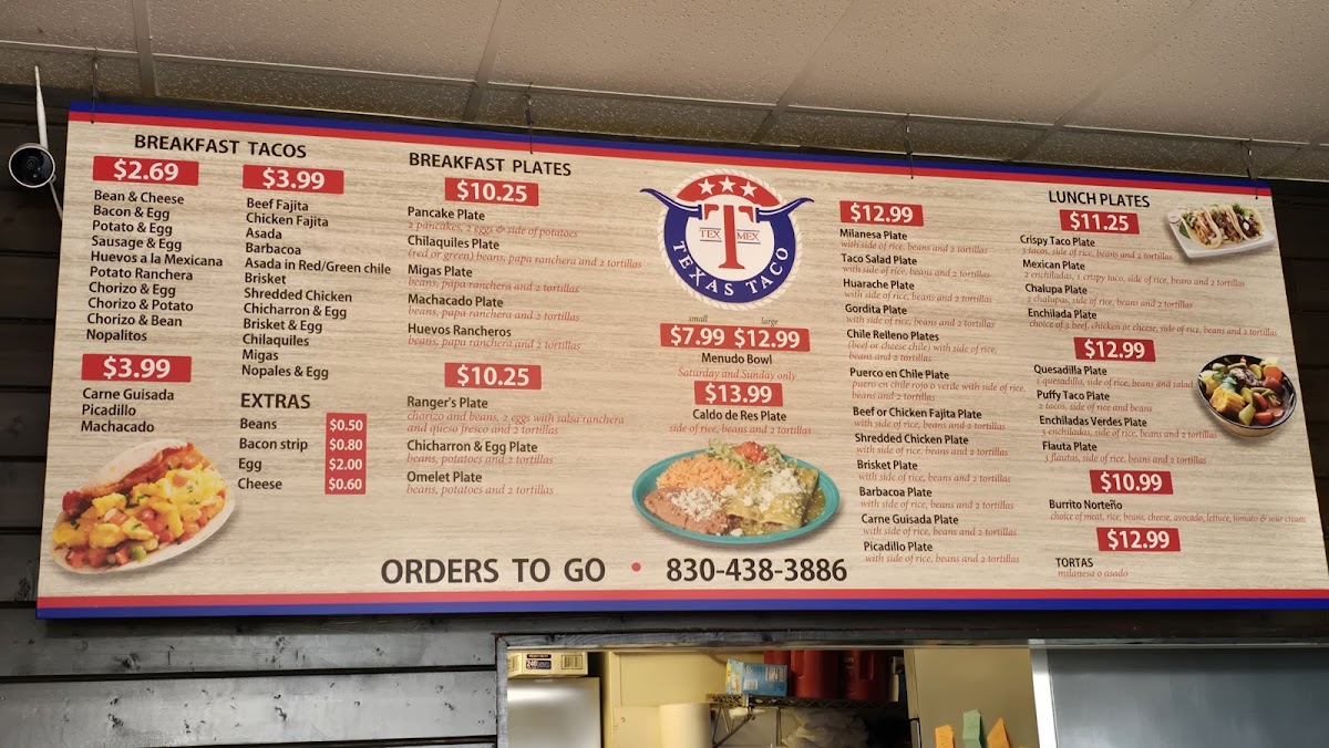 Menu Texas Tacos-1
