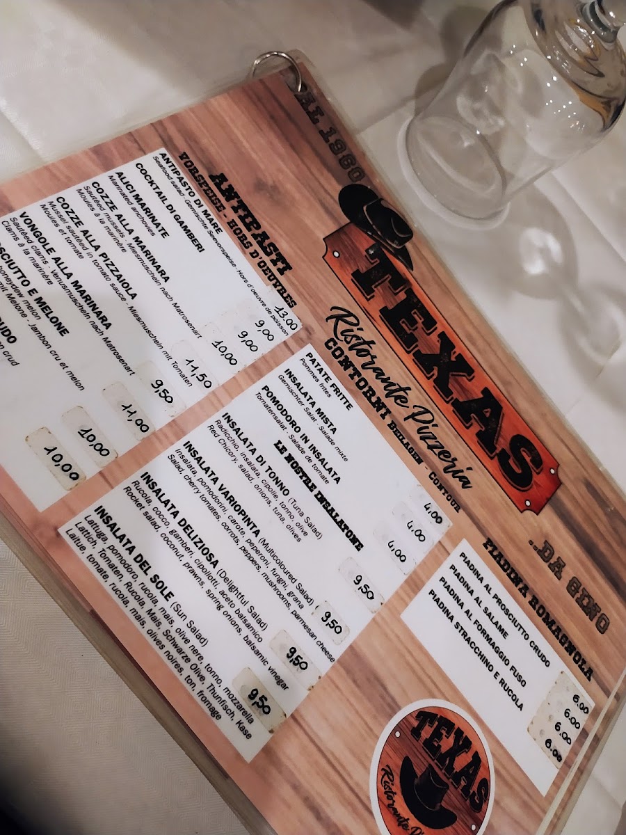 Menu Texas-2