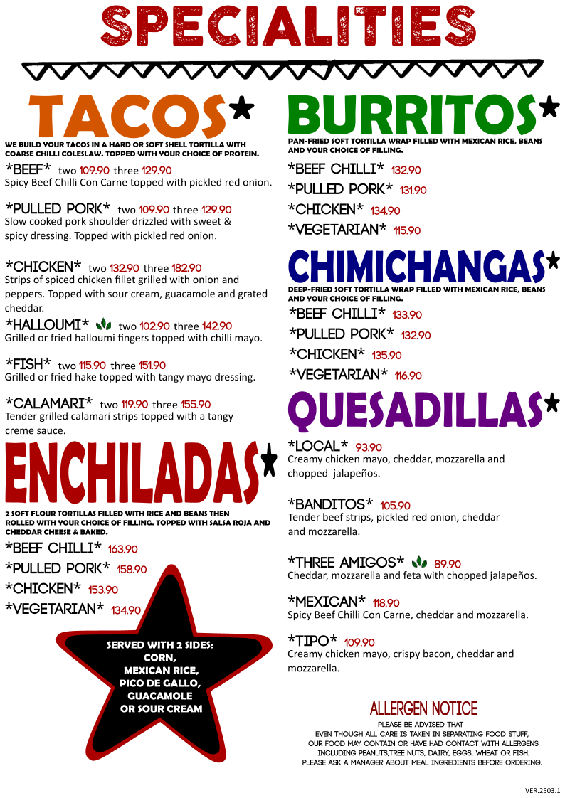 Menu Texican Willows-2