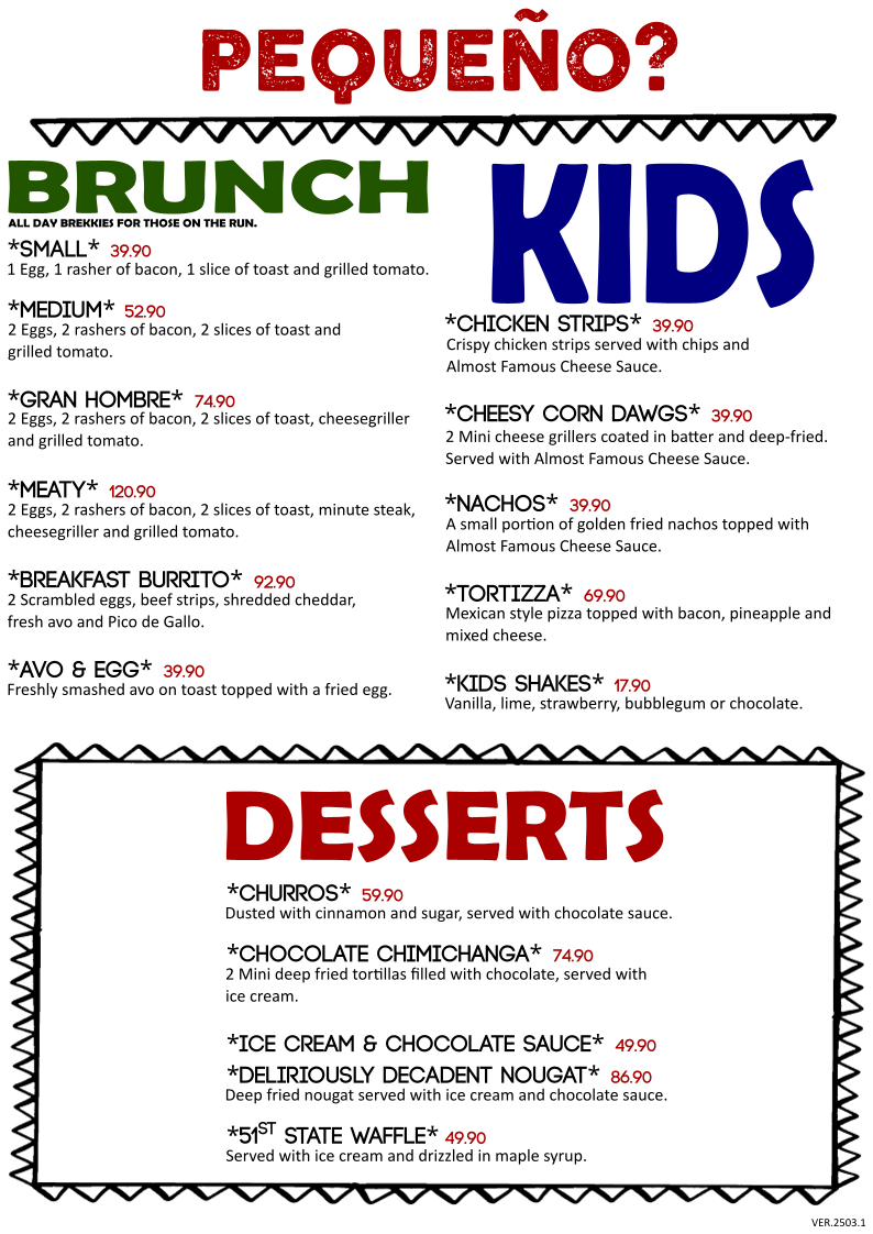 Menu Texican Willows-4